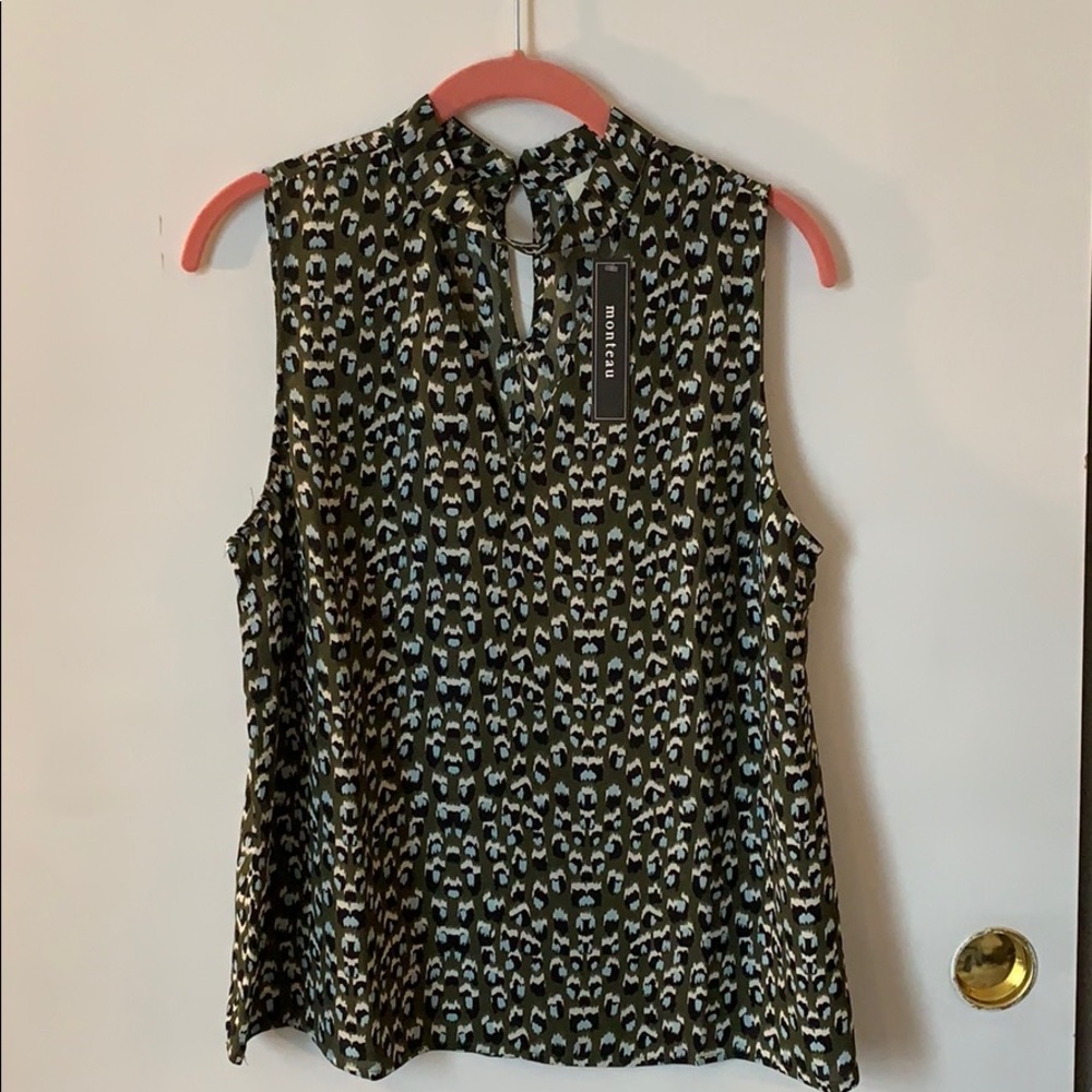 Monteau choker with V cut dress top.